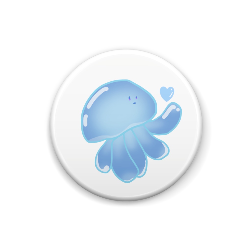 くらげちゃん缶バッジ！白背景