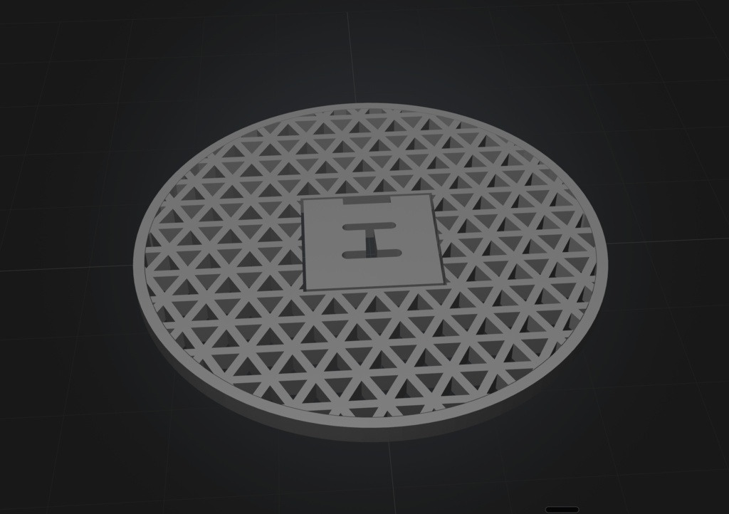 【3Dプリント用STL】籠目グリッド受け皿セット(取り外し式・直径100mm・OpenSCAD)