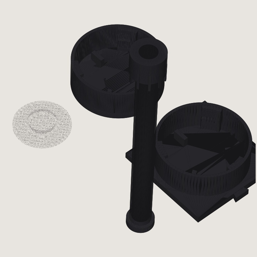 【無料STL】アガベ専用ジャイロイド鉢 v2.1 φ90|F3+カムドック+棚タイル+植え替えロッド