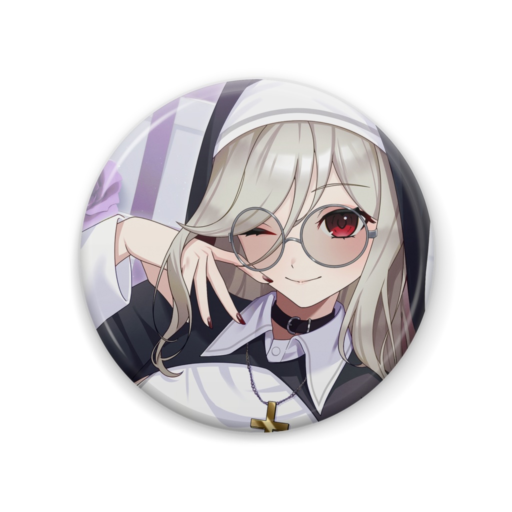 夜影苺花 1周年記念缶バッジ