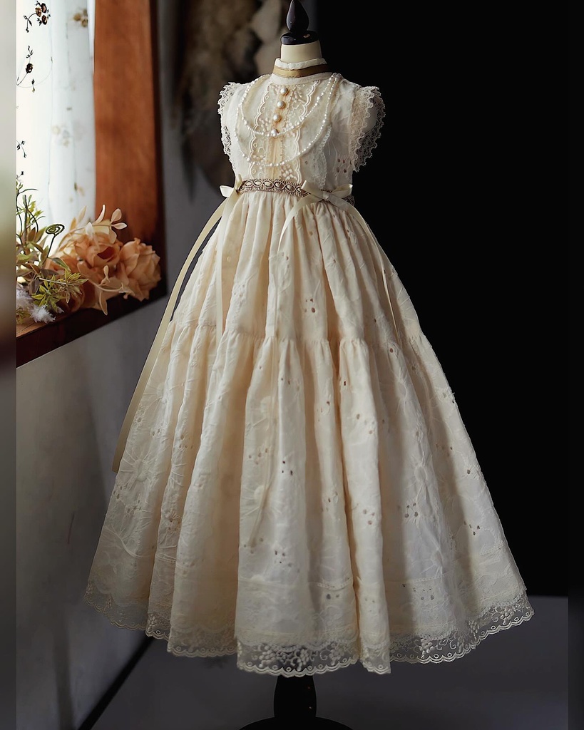 紅茶染め刺繍のドレス SD~SDGr女の子