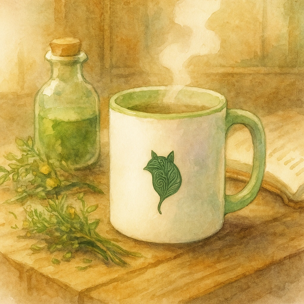 りゃんシーマークのマグカップ｜静かな森の印