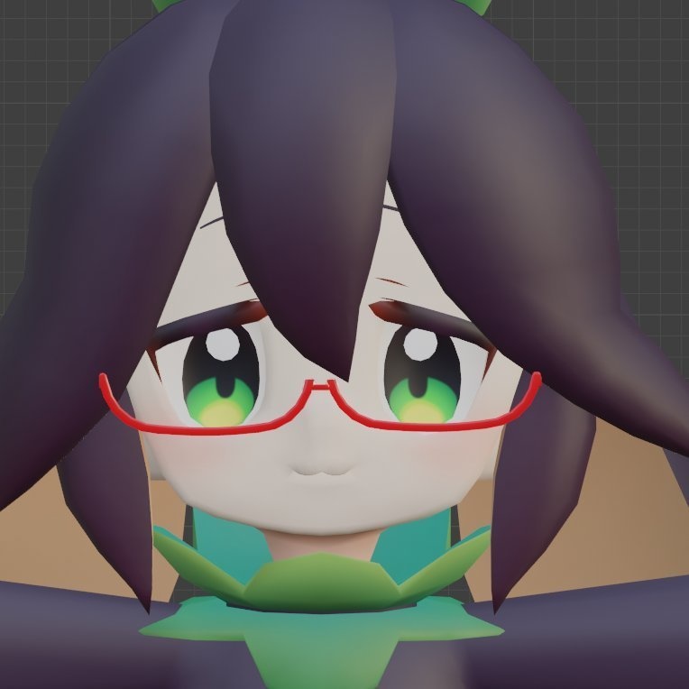 【Quest向け】赤縁眼鏡【伊達眼鏡】