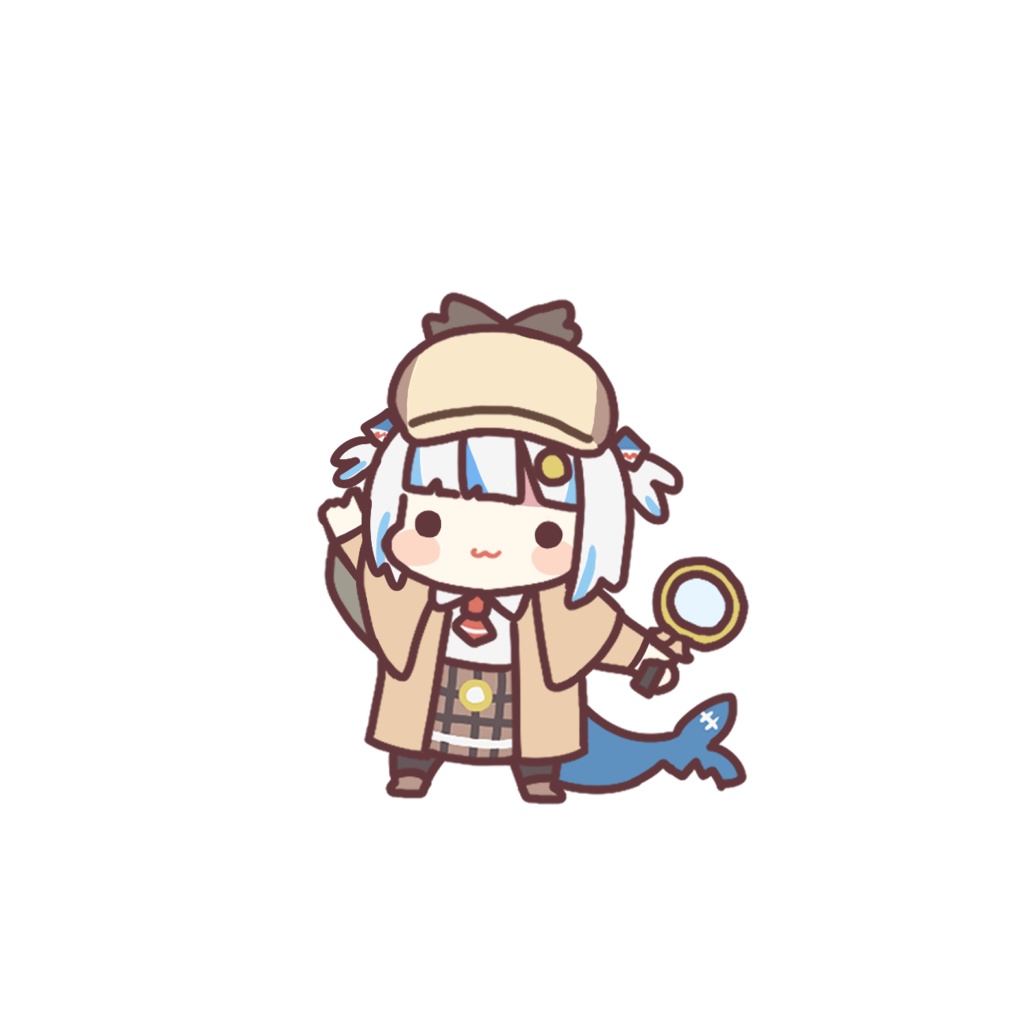 gura key chain【ame ver】🦈🕵️