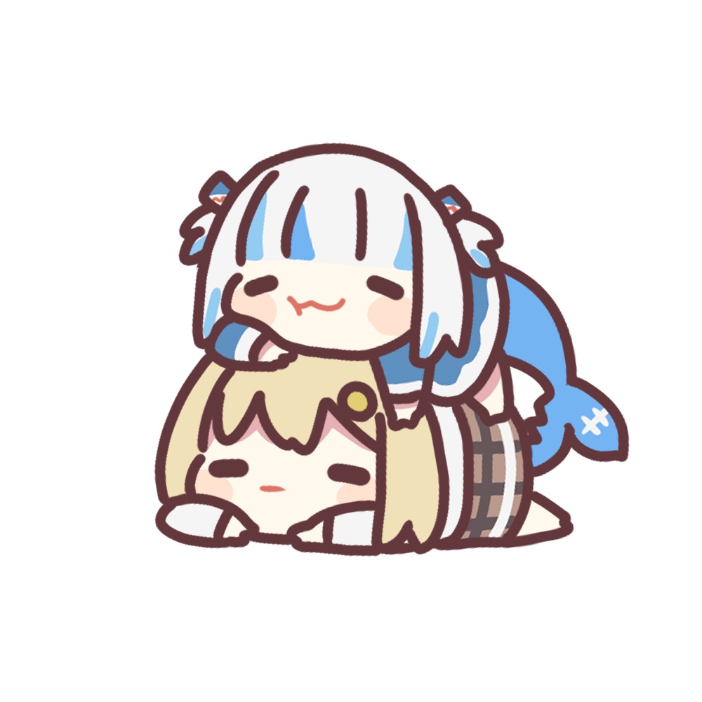 gura key chain【gura and ame】🦈🕵️