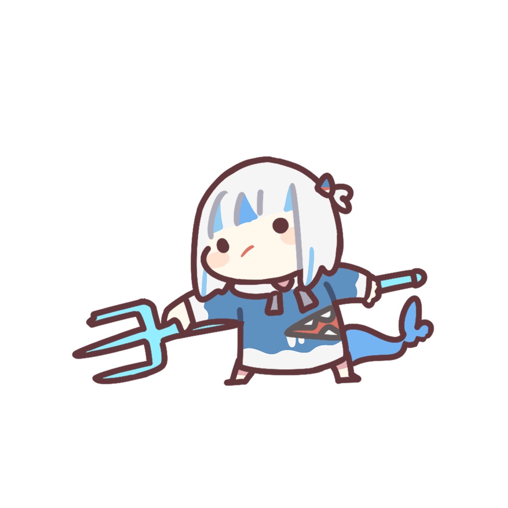 gura key chain【battle ver】🦈