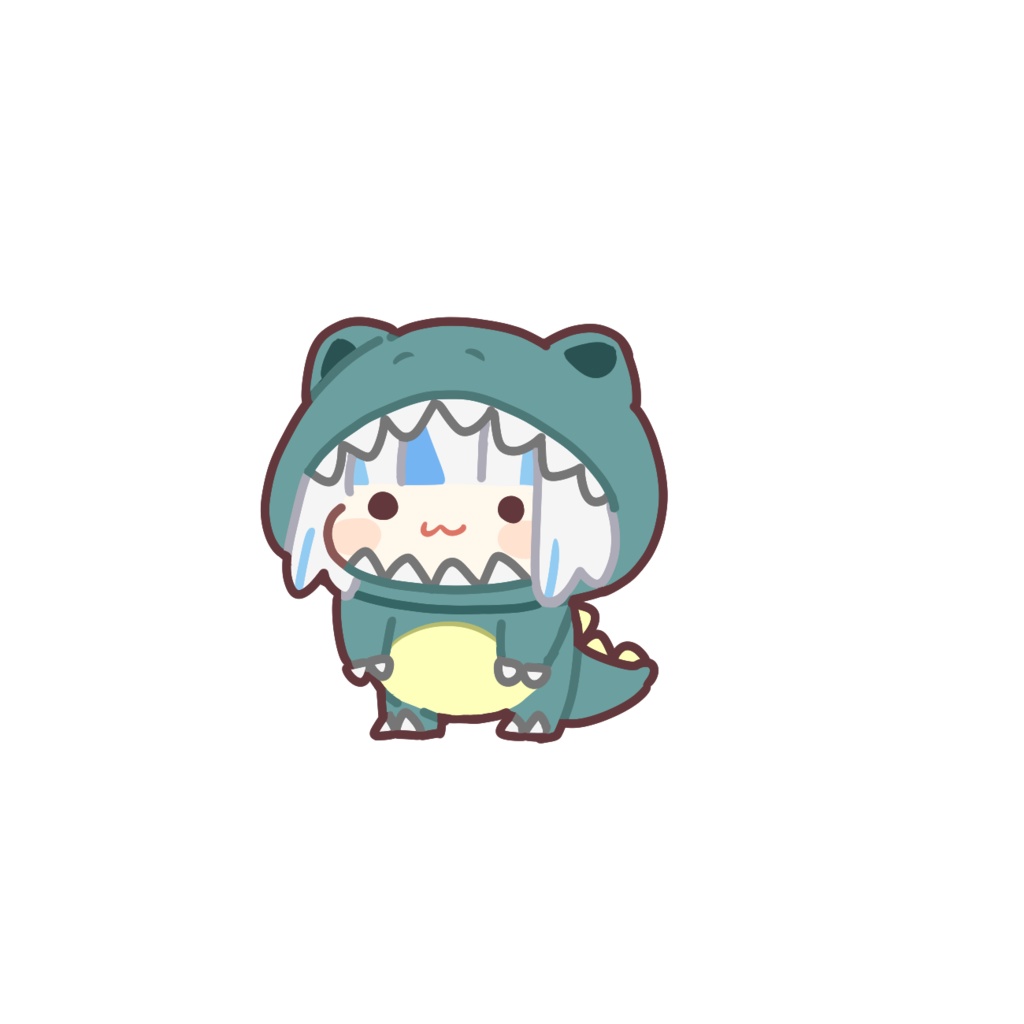 gura key chain【dino ver】🦈