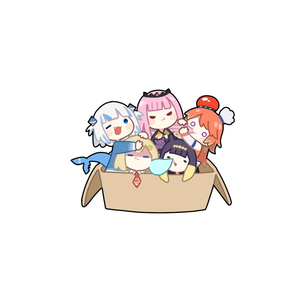 holomyth key chain🦈🔍🐙💀🐔
