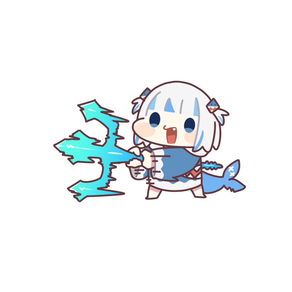 Gura key chain🦈☀️