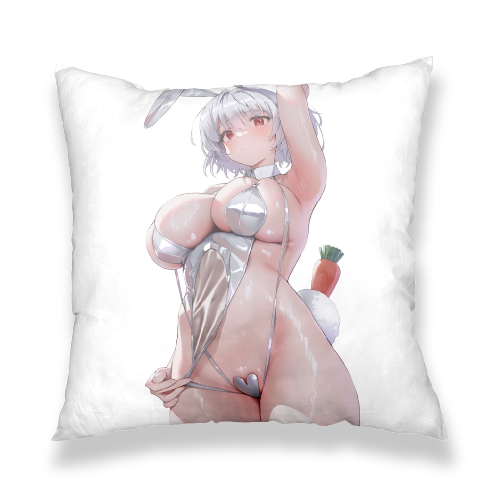 バニーガールシリアス クッションカバー(両面プリント)