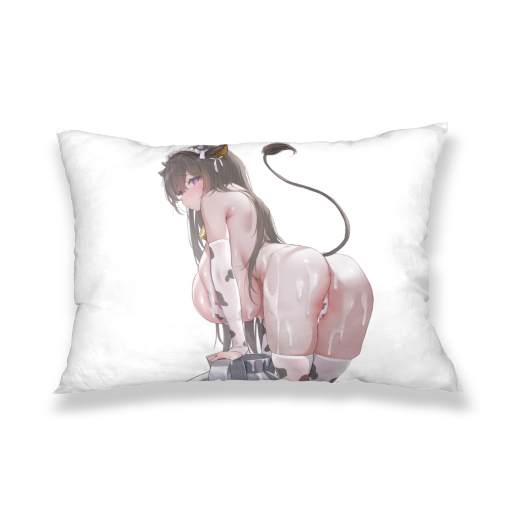 牛柄ビキニ樫野 枕カバー(両面プリント)