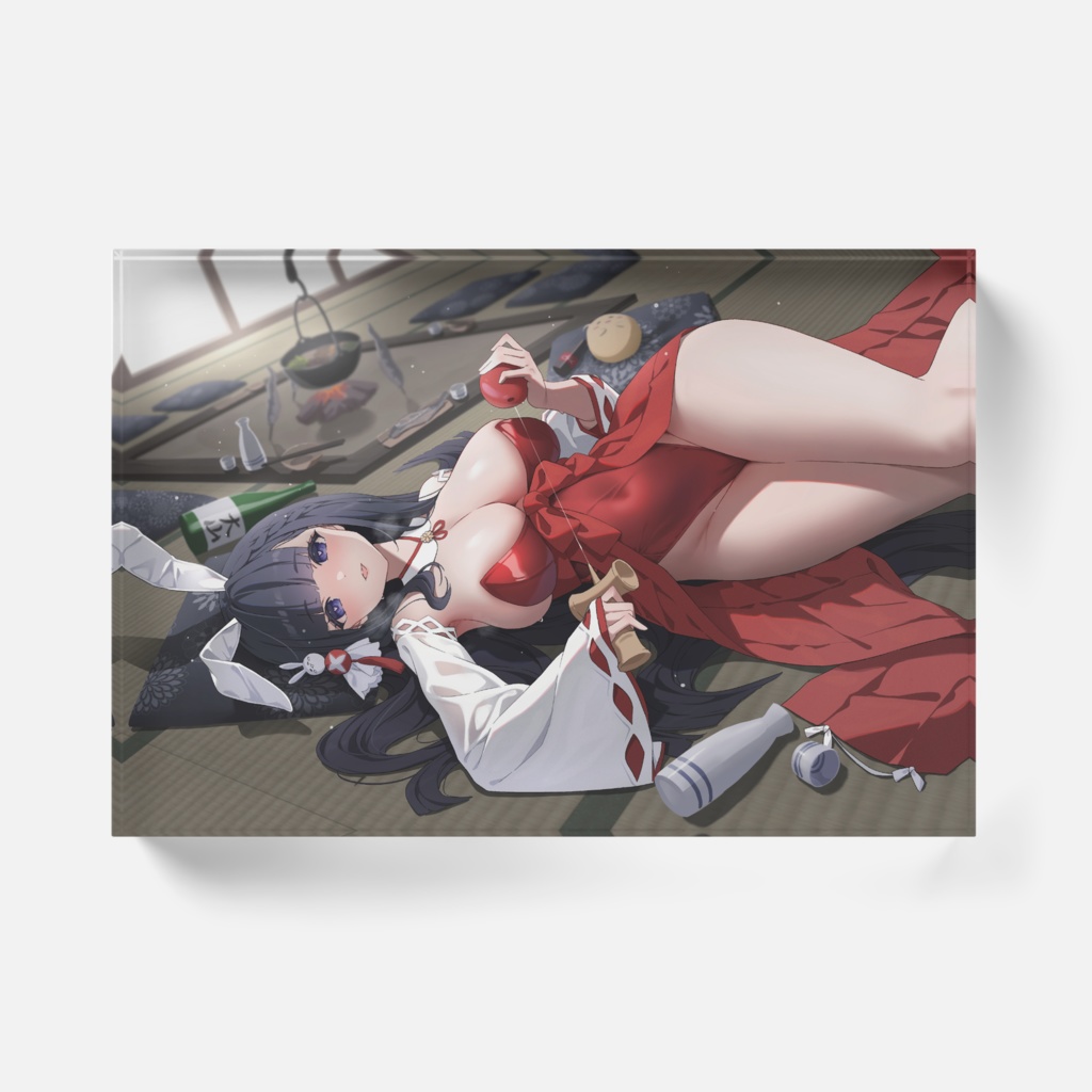 バニーガール大山 アクリルブロック(ホワイト・クリア)