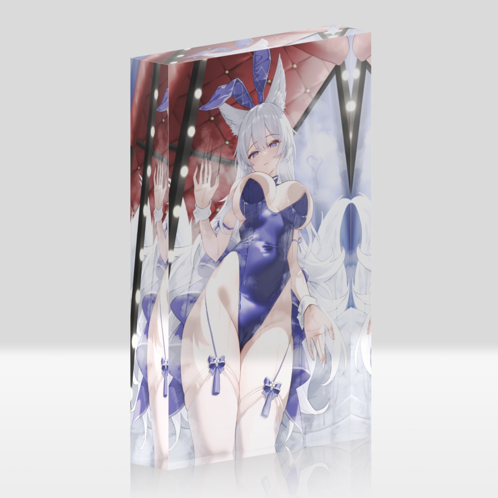 バニーガール信濃 アクリルブロック(ホワイト・クリア)