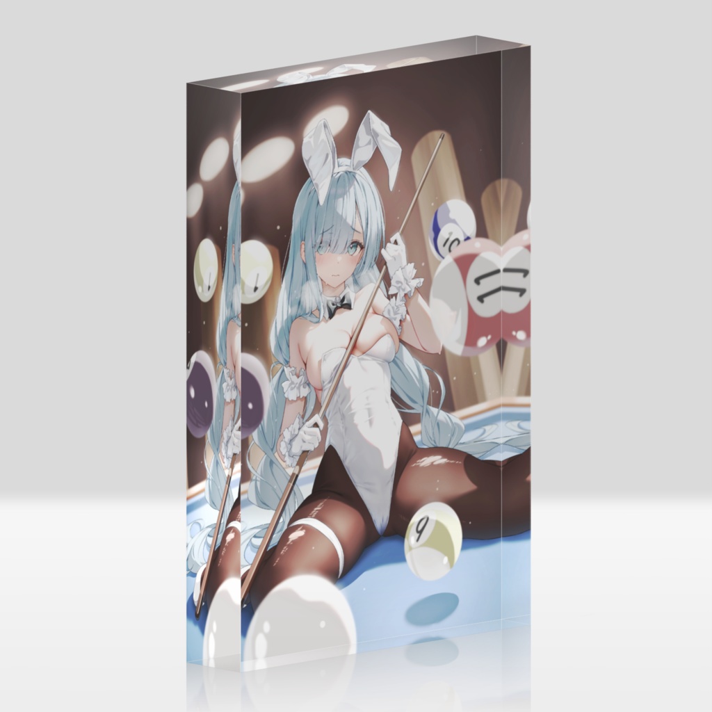バニーガールジェーナス アクリルブロック(ホワイト・クリア)