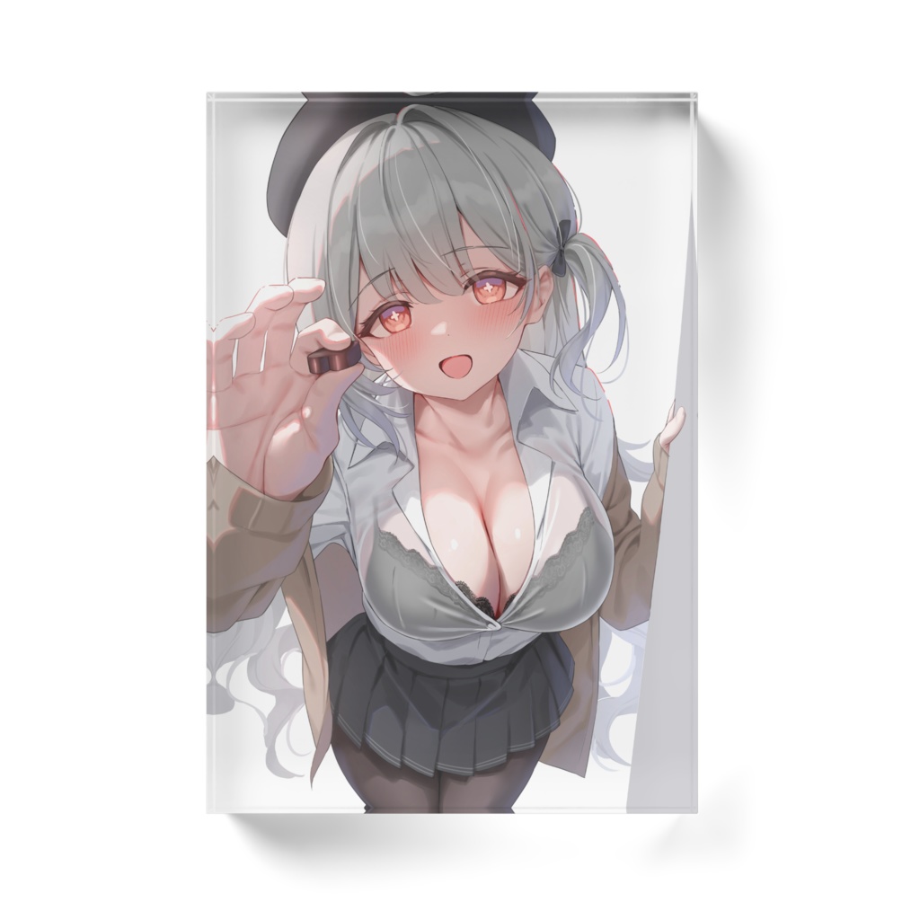 制服シラ アクリルブロック(ホワイト・クリア)