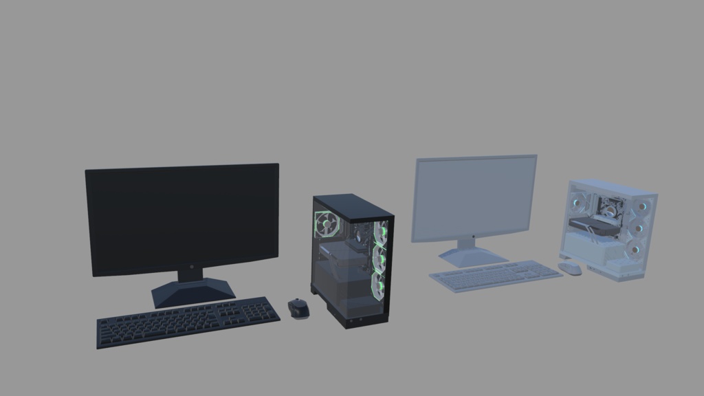 【Unity Built-in対応】3Dモデル PCセット