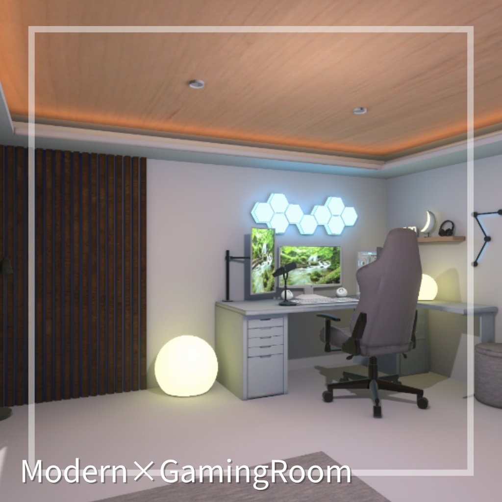 【VRchat・ワールド配布】Modern × GamingRoom ゲーミングルーム