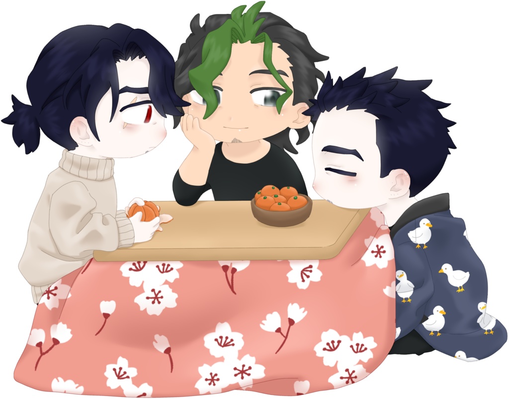 【Maid in Love】アクリルキーホルダー(烏賀陽兄弟+扇勇さん)