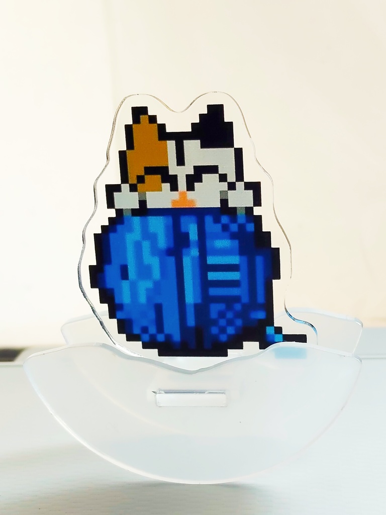 ドット猫がじゃれる！ぐらぐらアクリルスタンド