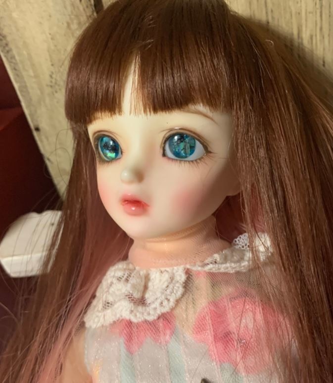 カラーメタリックシェルアイ 「エメラルドの涙」青緑系 16mm