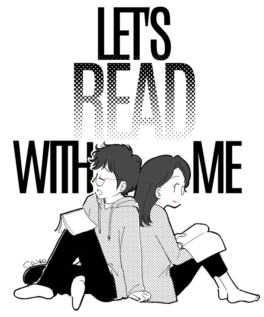 読書しようよモノクロ トート