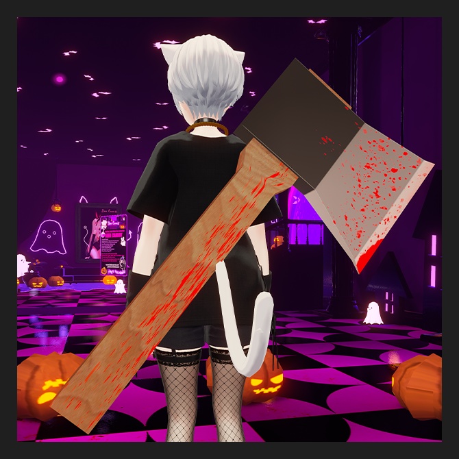 【無料/free】背負える不穏な斧【ハロウィン アイテム】