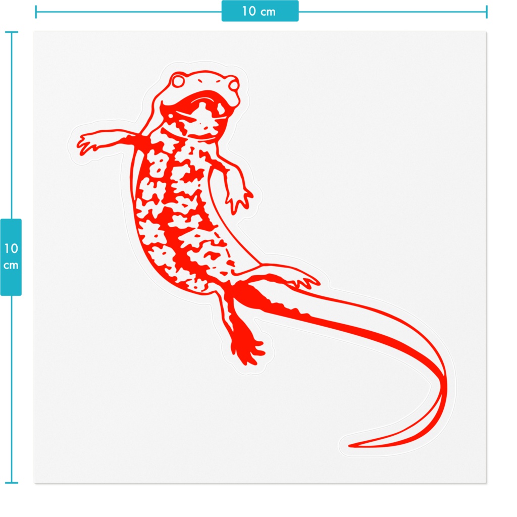 アカハライモリステッカー