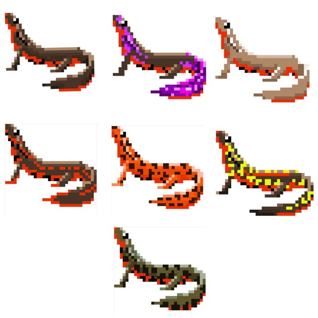 ドット絵いもりマステ