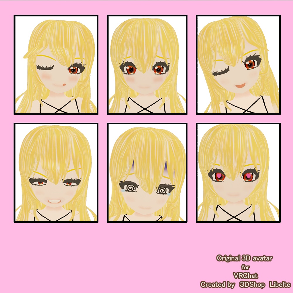 VRChat想定 オリジナル3Dモデル 鬼爪瑠奈