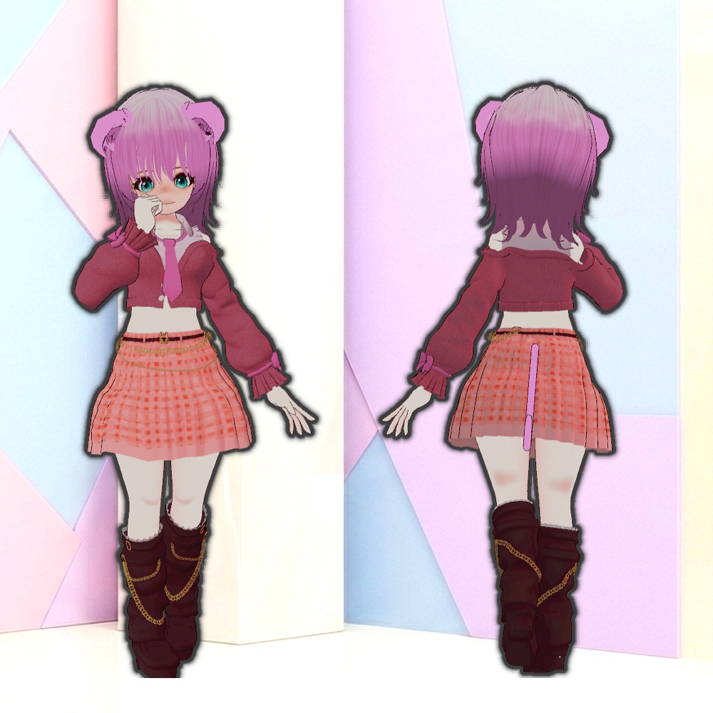 VRChat想定 オリジナル3Dモデル 猫爪さや