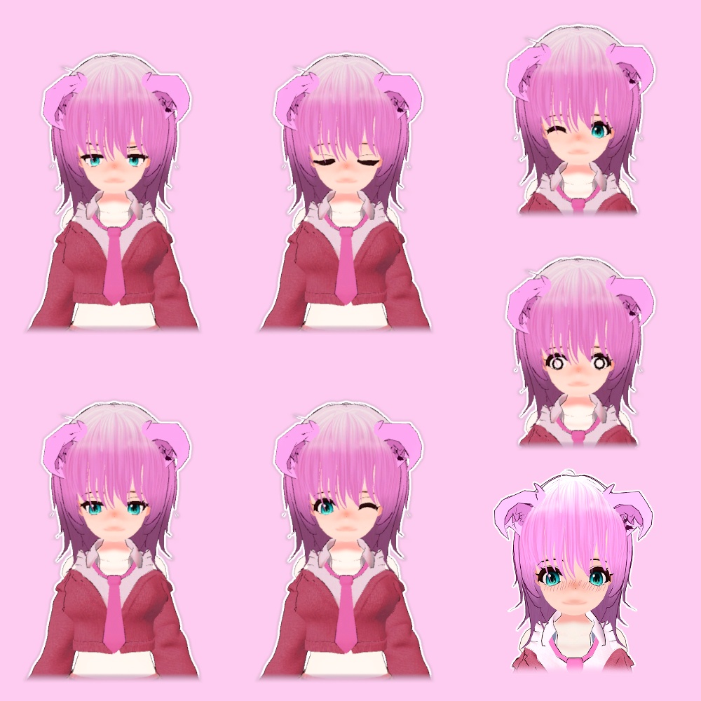 VRChat想定 オリジナル3Dモデル 猫爪さや