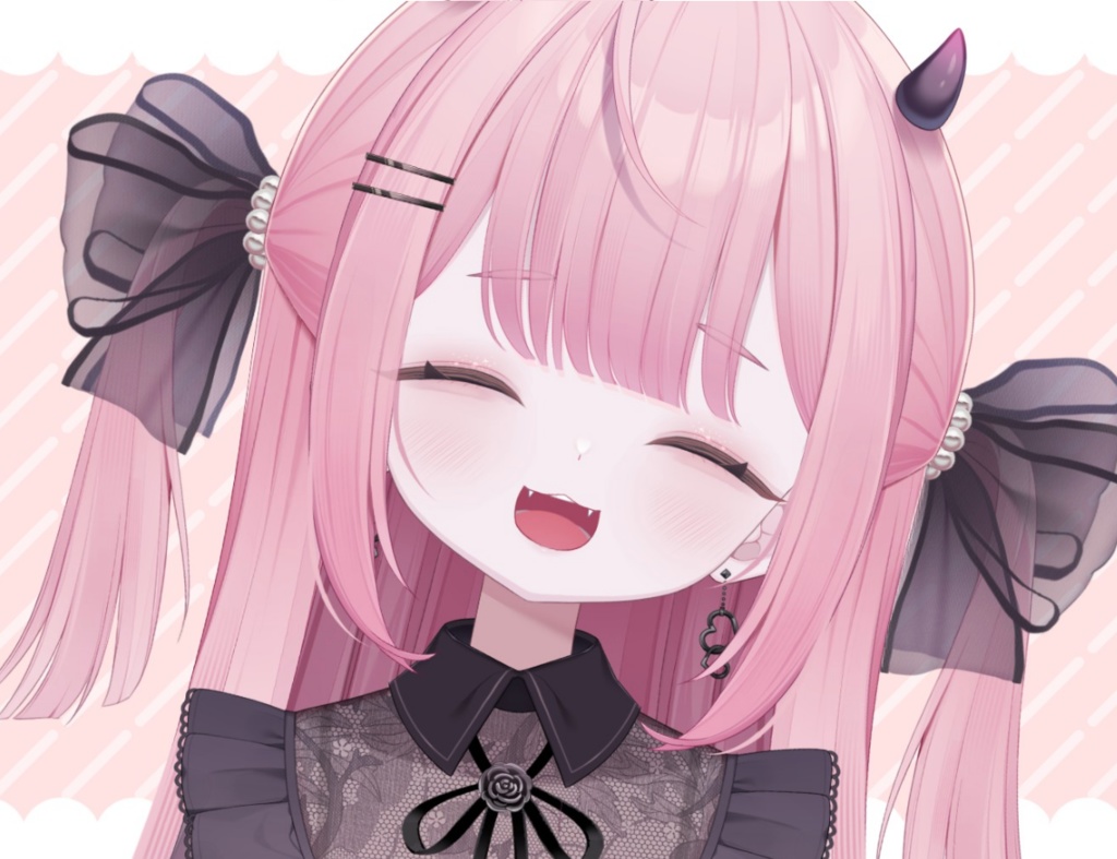 【限定1点】ピンク髪悪魔の女の子【Live2Dモデル】