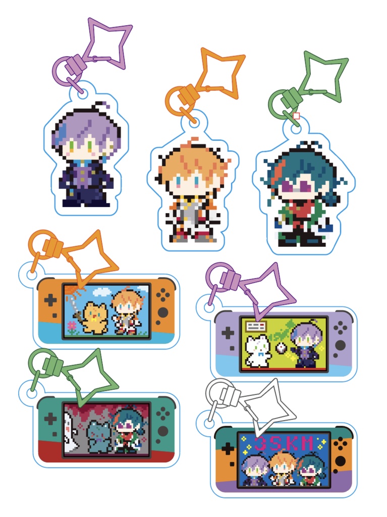 【非公式】3SKM&さんくまドット絵アクキー