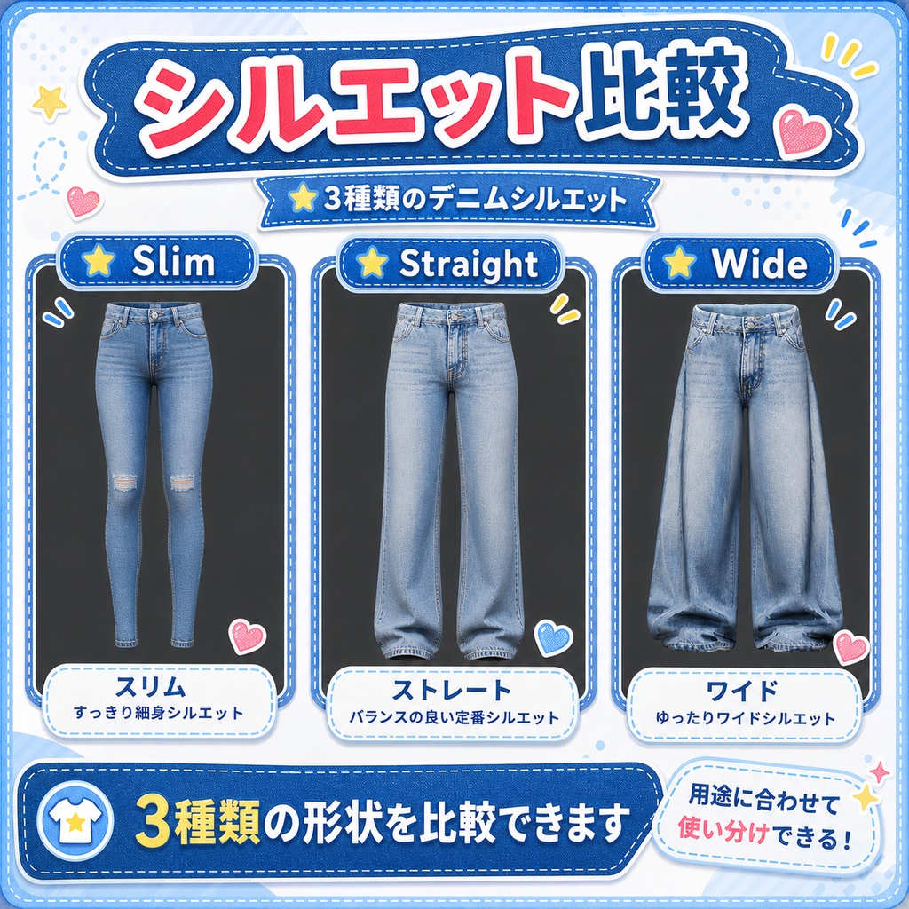 3Dジーンズ素材パック 有料β
