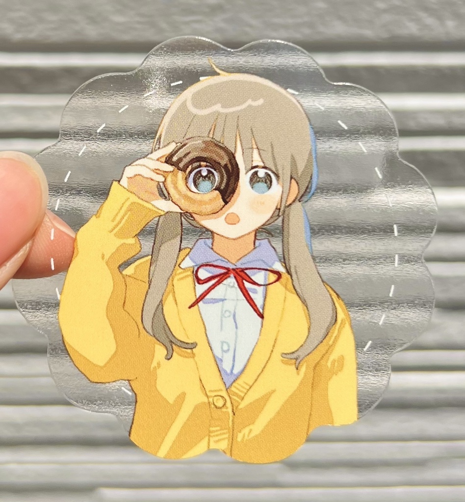 ドーナツガール透明シール