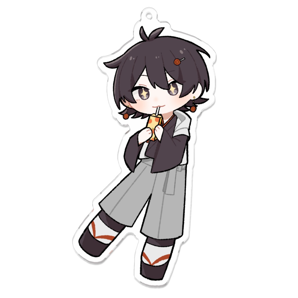 トマトジュースを飲む雨楽