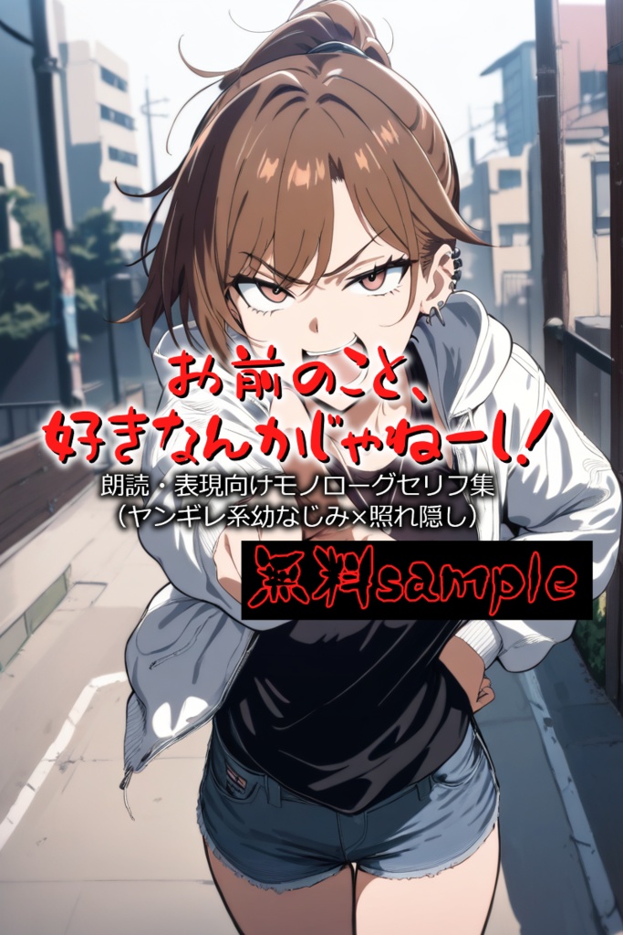 無料sample《お前のこと、好きなんかじゃねーし！》-朗読・表現向けモノローグセリフ集（ヤンギレ系幼なじみ×照れ隠し)