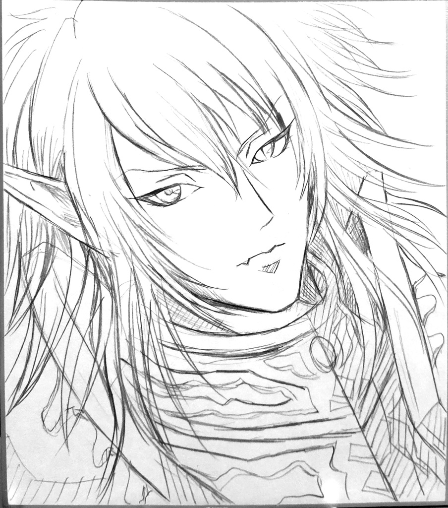 【原画】【試作価格】0.3mmシャーペン原画／イグレア／ミニ色紙