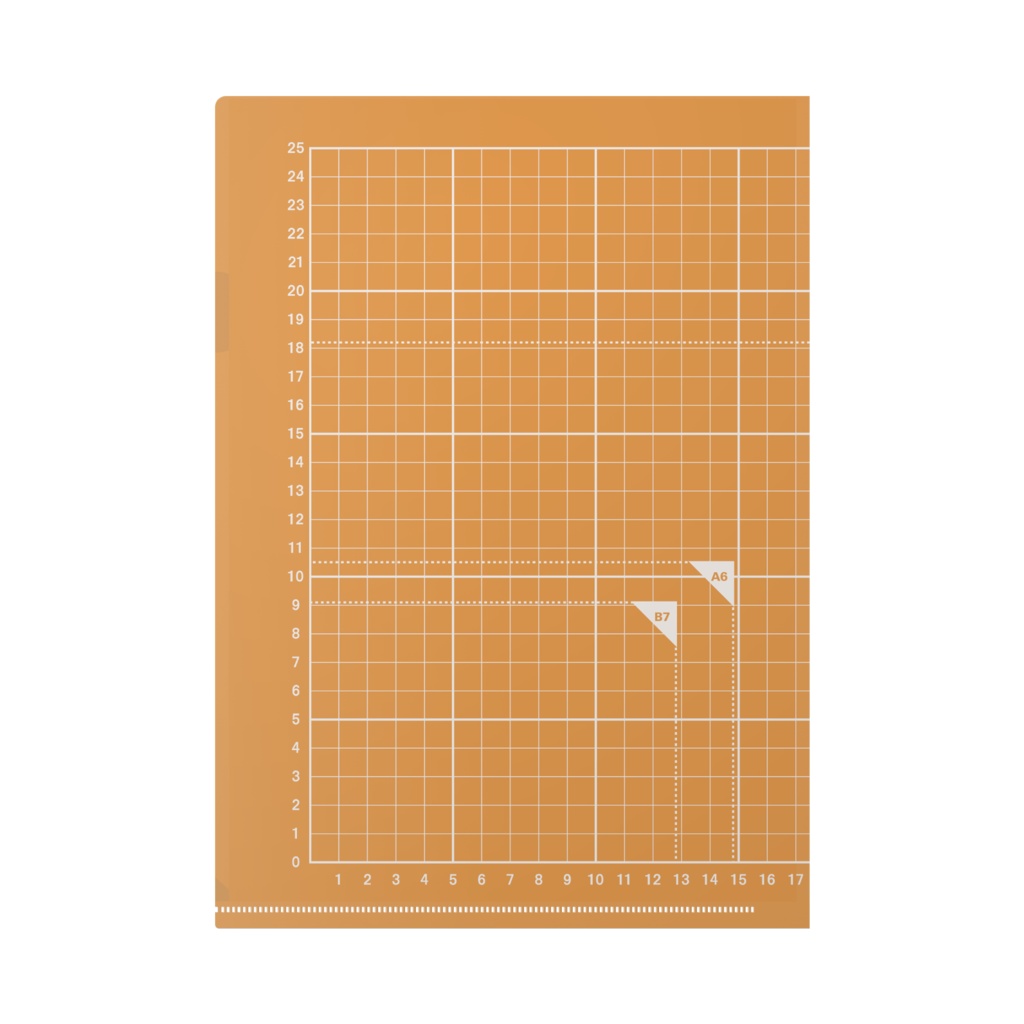 【6色】カッターマットなクリアファイル