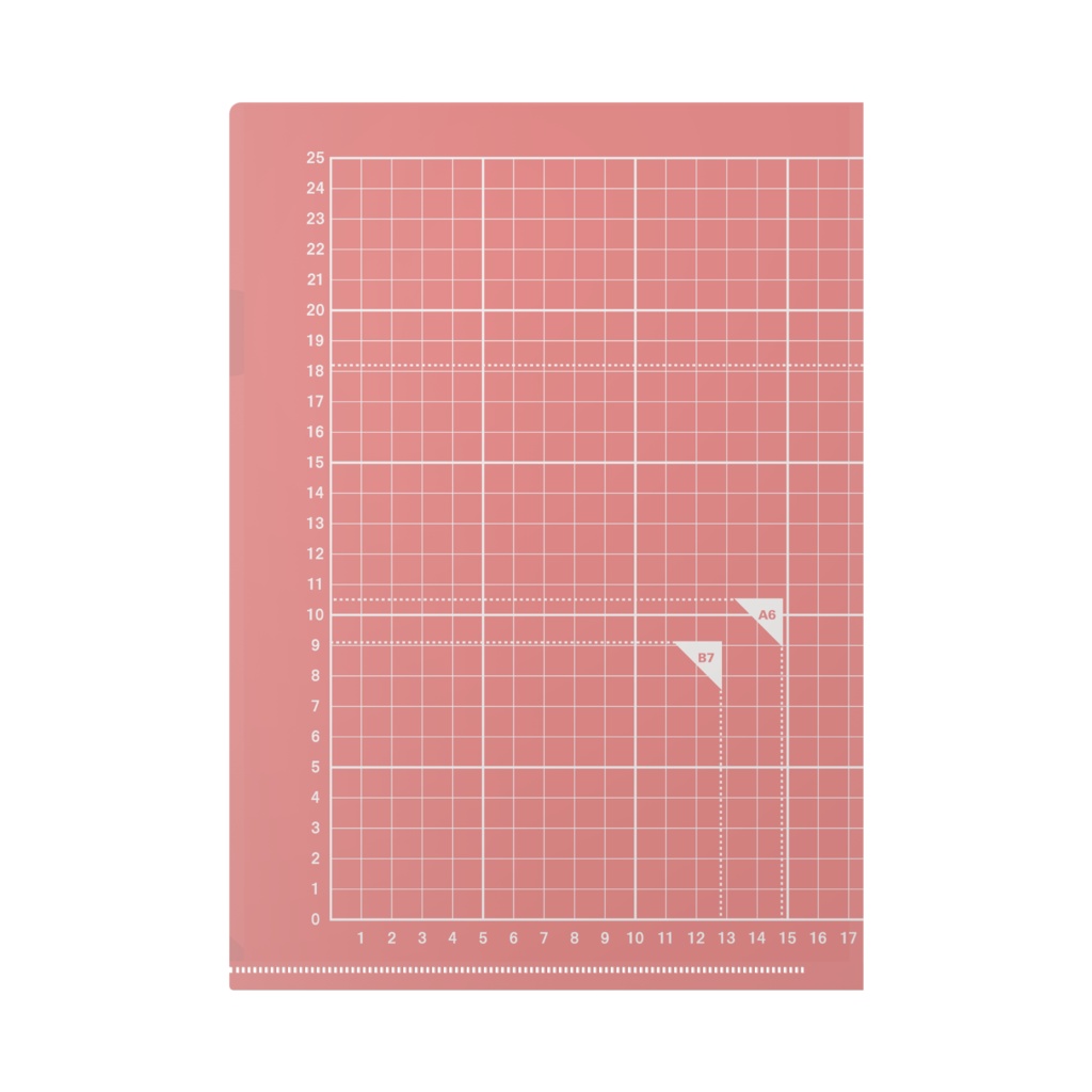 【6色】カッターマットなクリアファイル