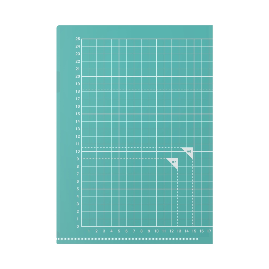 【6色】カッターマットなクリアファイル