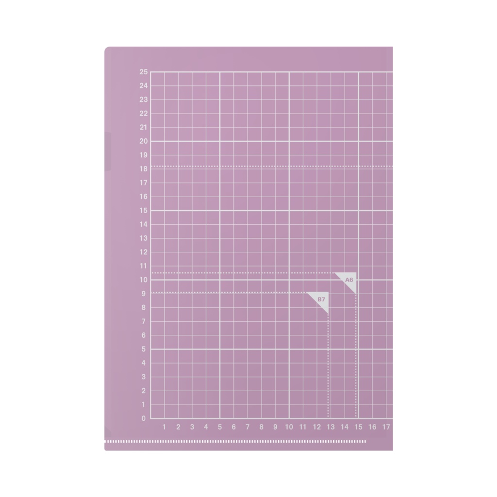 【6色】カッターマットなクリアファイル