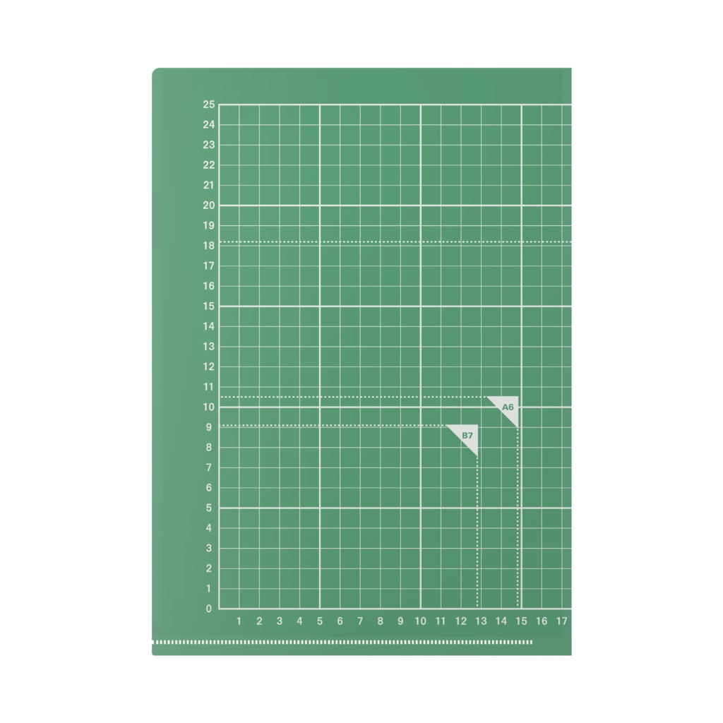 【6色】カッターマットなクリアファイル