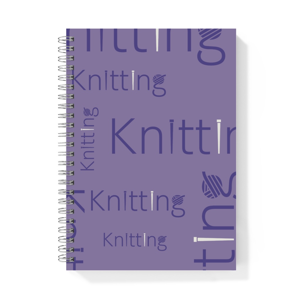 本屋のブックカバー風ノート(編み物)