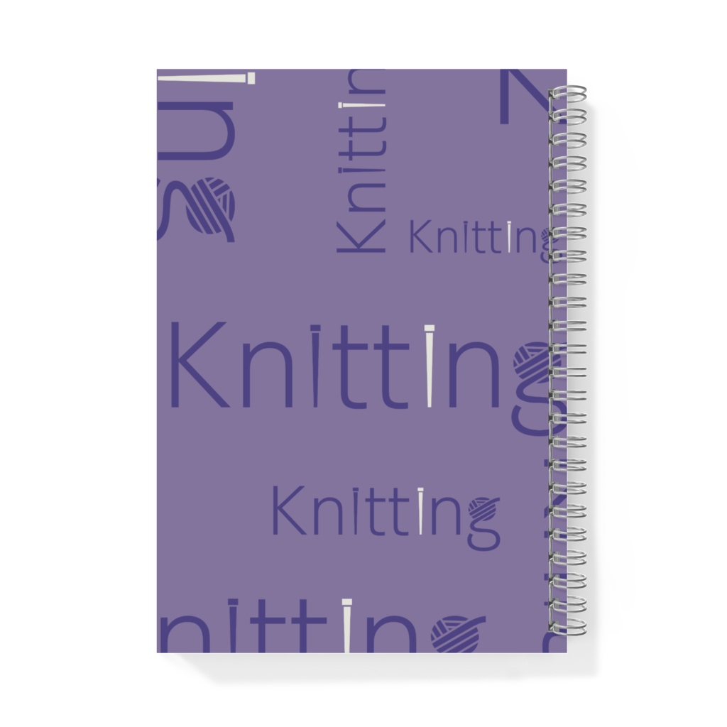 本屋のブックカバー風ノート(編み物)