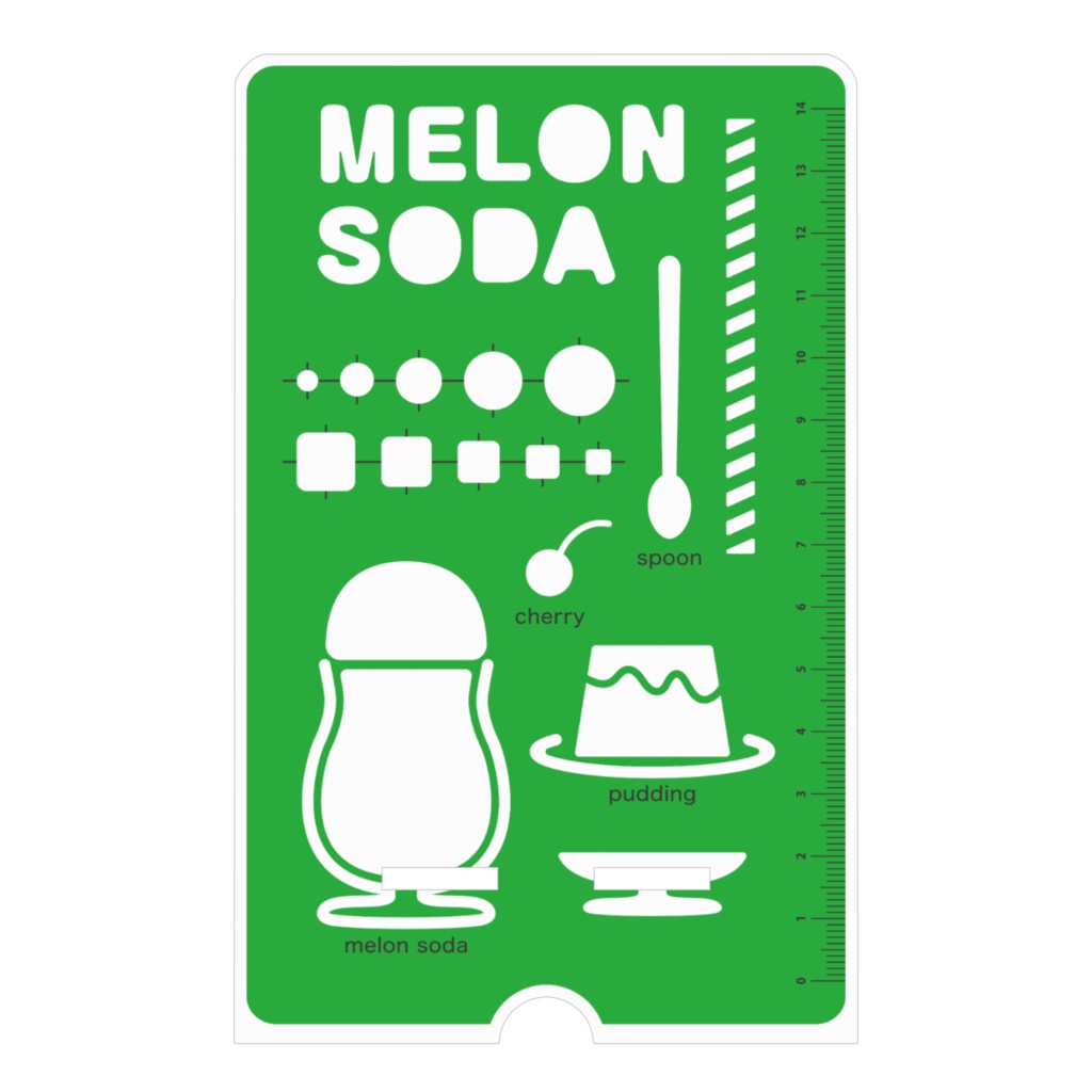 テンプレート風スマホスタンド(メロンソーダ)