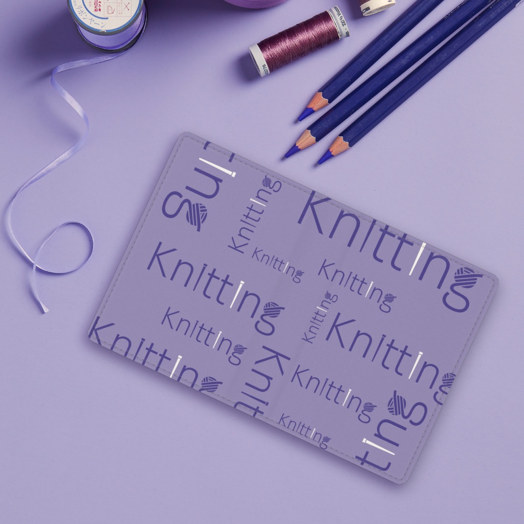 本屋のブックカバー風名刺入れ(編み物)