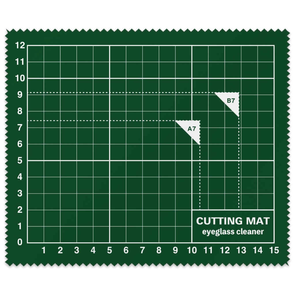 【6色】カッターマットなメガネ拭き①
