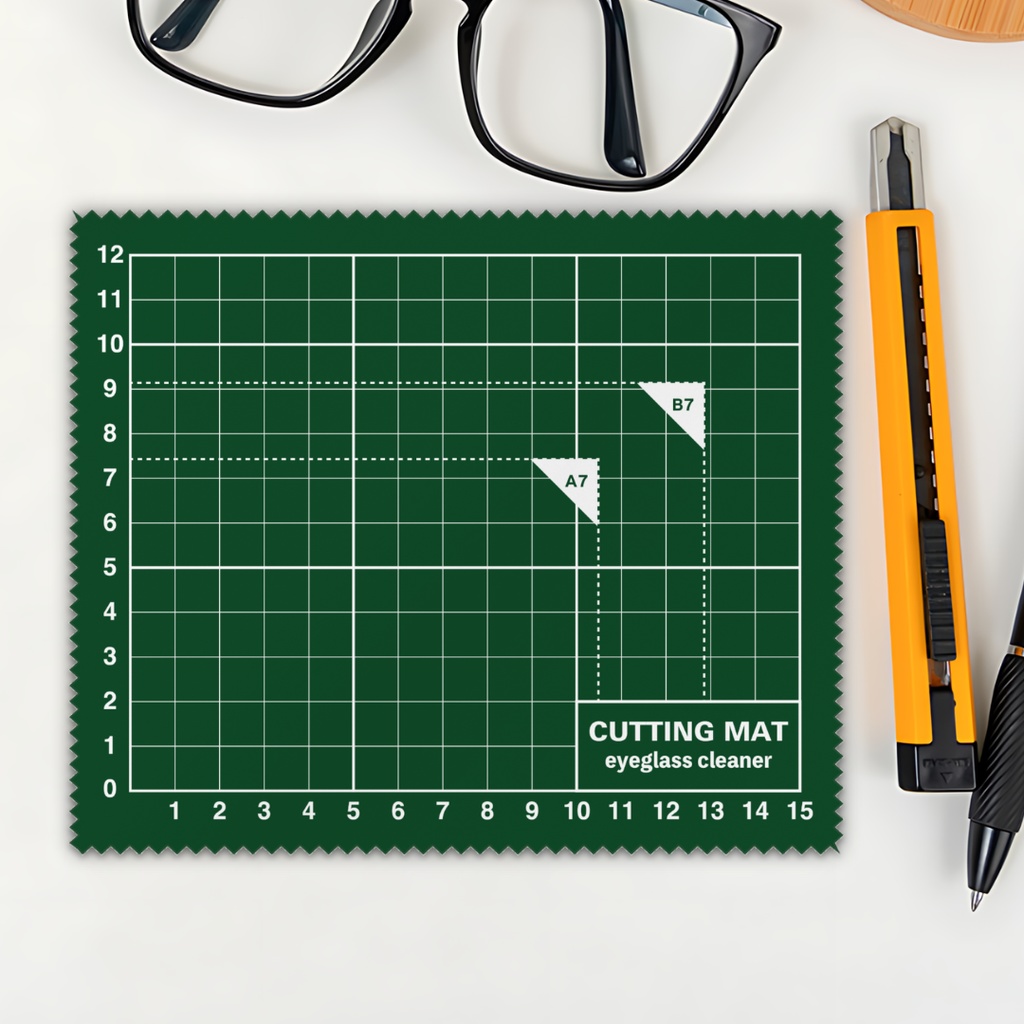 【6色】カッターマットなメガネ拭き①