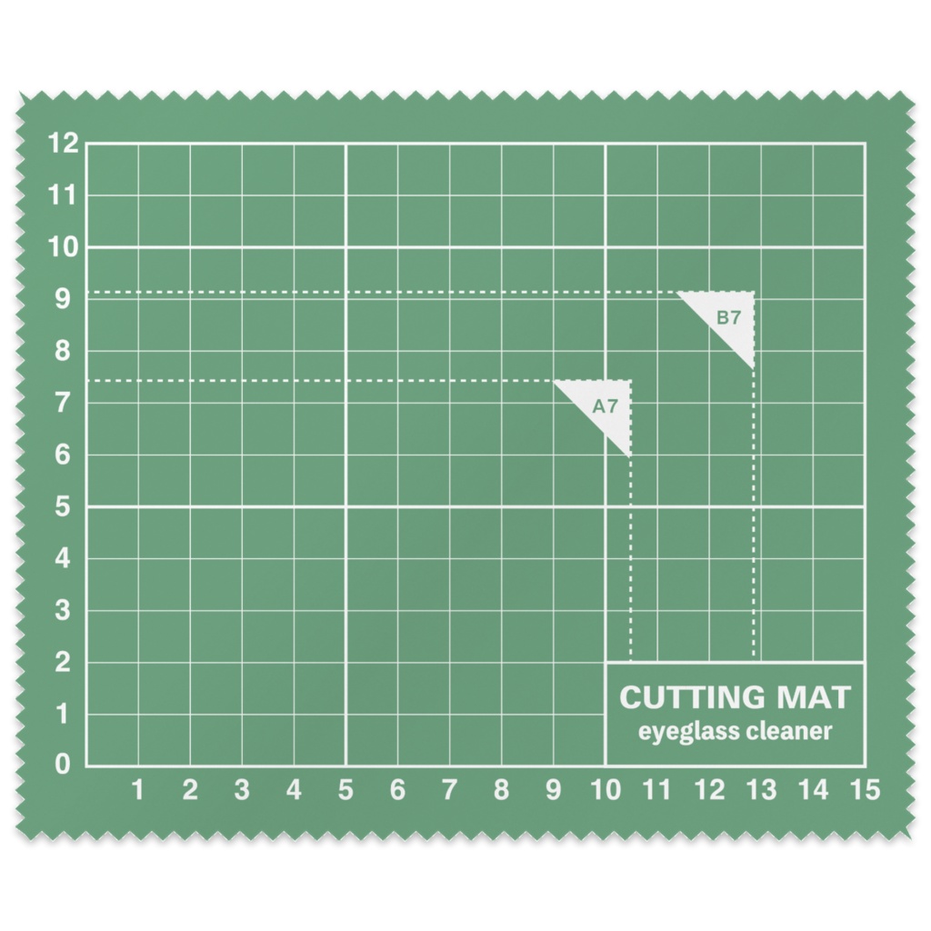 【6色】カッターマットなメガネ拭き②